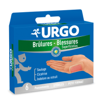 Pansement stérile URGO Brûlures – Blessures superficielles Lot de 6