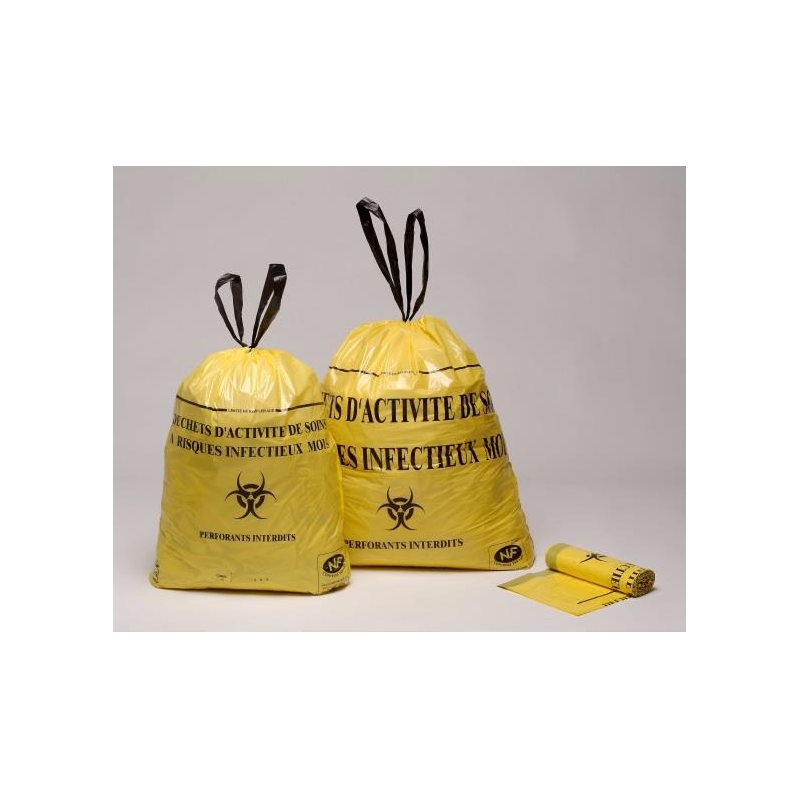 Colis de 200 sac Dasri jaune 40 microns 110L