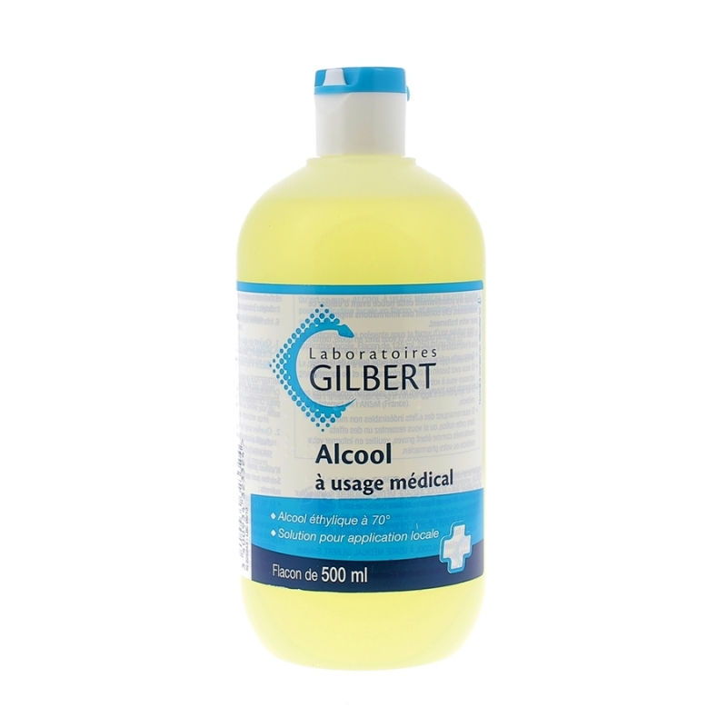 Flacon 500 ml Alcool isopropylique à 70% pour désinfection et