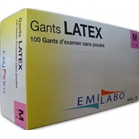 GANTS D'EXAMEN LATEX T 7/8 SANS POUDRE