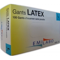 GANTS D'EXAMEN LATEX T 8/9 SANS POUDRE