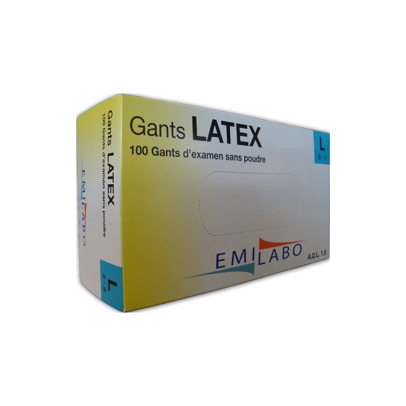 Gants latex stériles, Taille L 8/9, Sterixam - Boîte de 50 | Sapy Secours