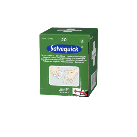 Recharge 20 serviettes nettoyantes Salvequick 3237