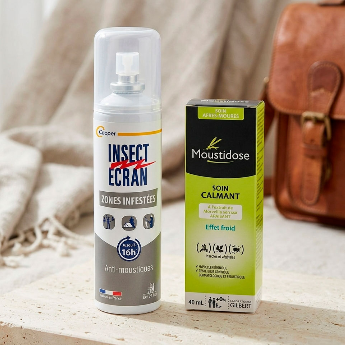 Sélection de produits contre les insectes avec solutions de prévention et après-piqûre