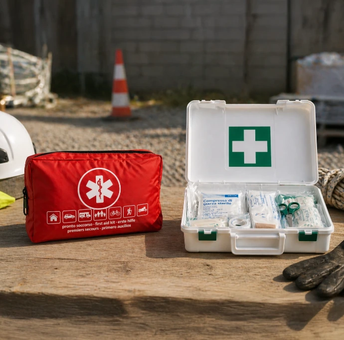 Comparaison entre une trousse de secours souple et un coffret de secours rigide