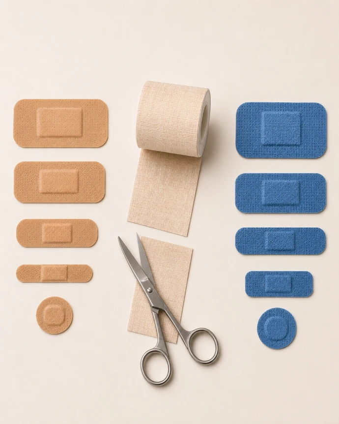 Différence entre pansement prédécoupé, modèle à découper et pansement détectable
