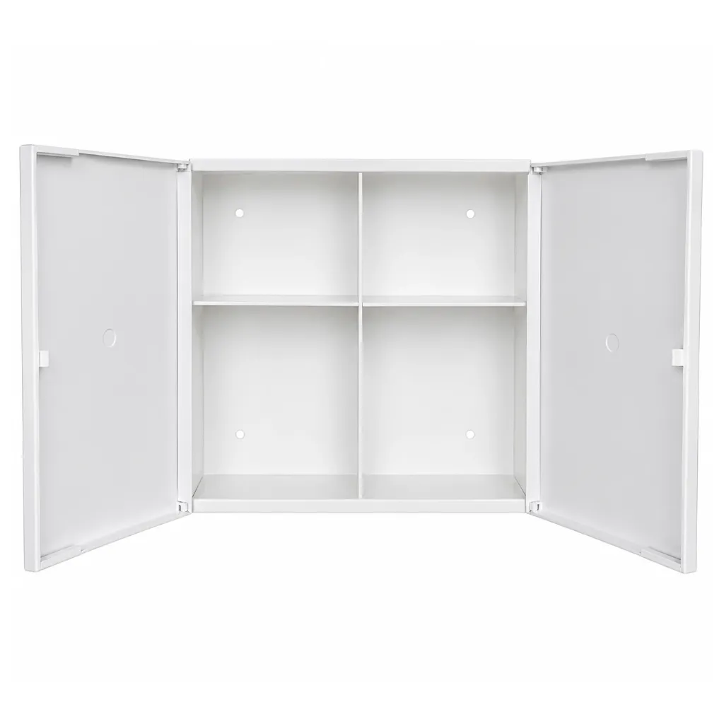 Armoire de pharmacie en plastique vide 2 portes sans serrure