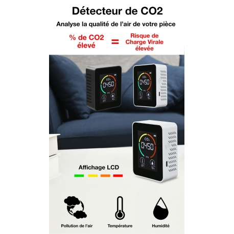 [1100] DETECTEUR CAPTEUR CO2 - OXYDE DE CARBONE -