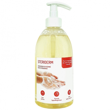 [1023] Savon doux glycérine haute fréquence flacon pompe 500ml