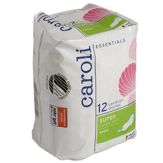 Sachet 12 serviettes périodiques PLUS