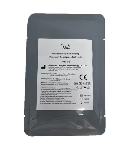 Pansement thoracique occlusif ventilé