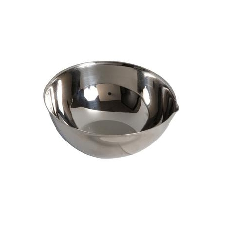 Cupule 80 mm 165 ml bec fond plat inox