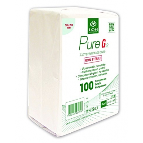 [426] Compresse de gaze non stérile 10x10 boite de 100