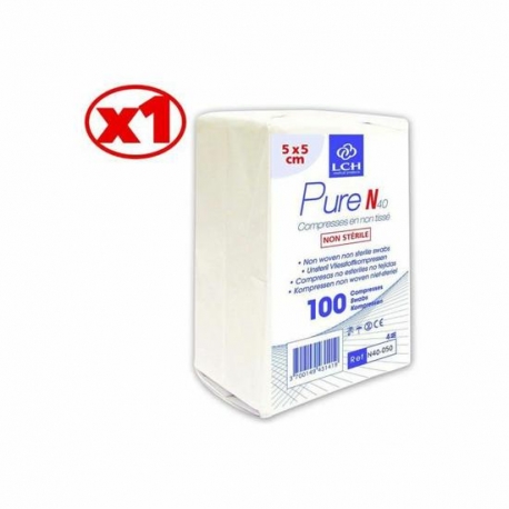[23] Compresses en Non tissé non Stériles 5X5CM Boite de 100