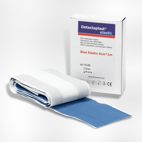 [677] Pansement bleu plastique détectable à découper 1m x 6cm