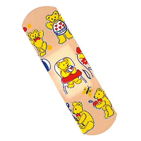 Sachet de 100 Pansements Spécial Enfant 7,2cm x 1,9cm