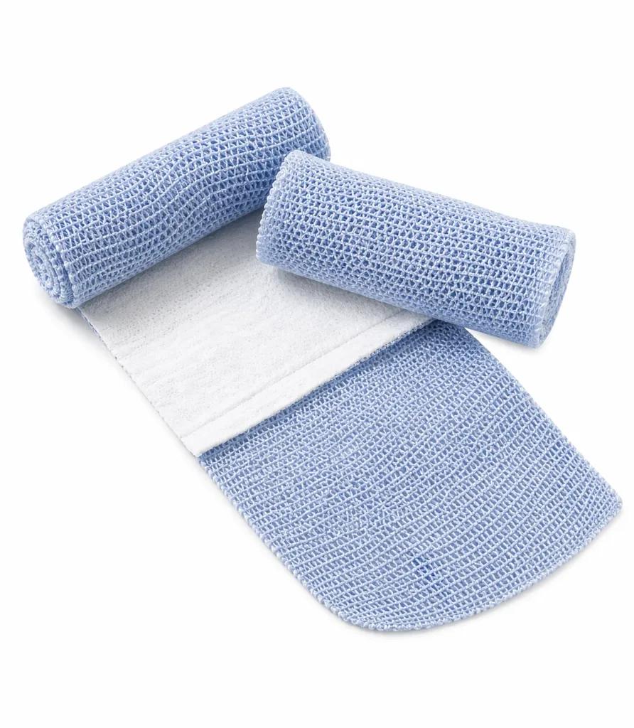 Bande compressive absorbante bleue 8 x 10 cm