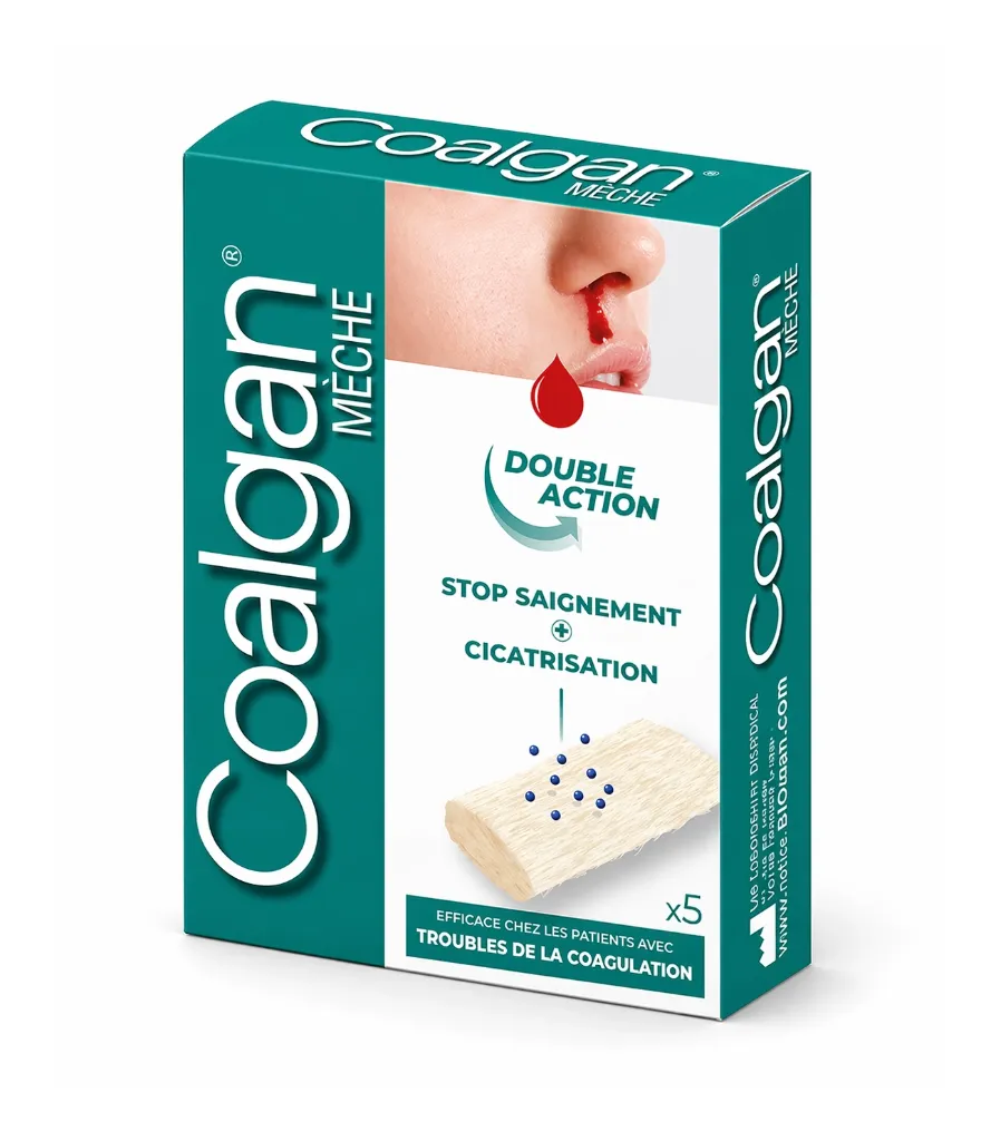 Mèches hémostatiques Coalgan 4 cm usage unique