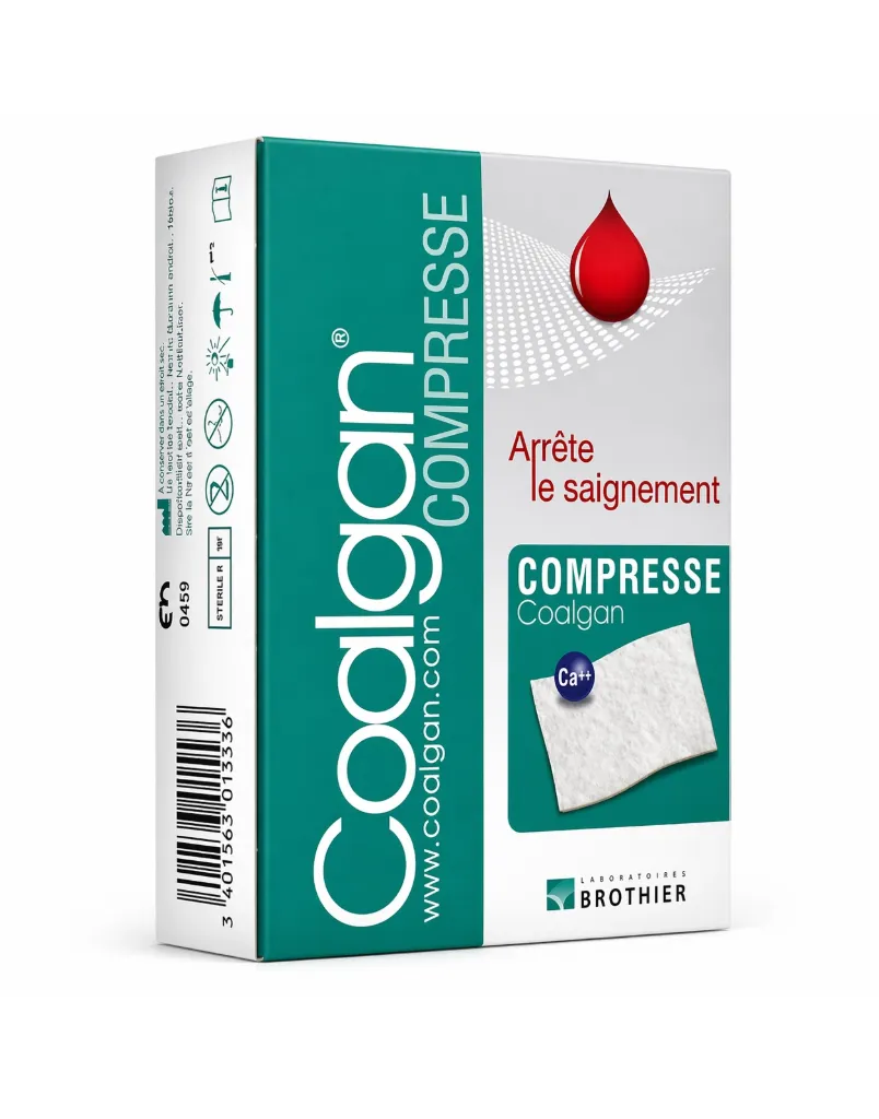 Compresse hémostatique cicatrisante Stop Hémo boîte de 5