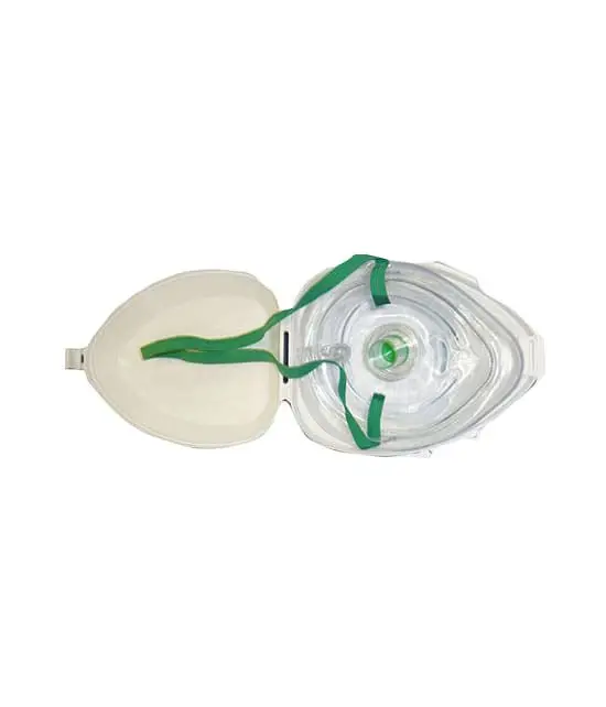 Masque de poche valve en étui rigide