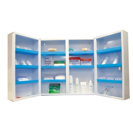 [343] ARMOIRE A PHARMACIE METAL PLEINE 2 PORTES