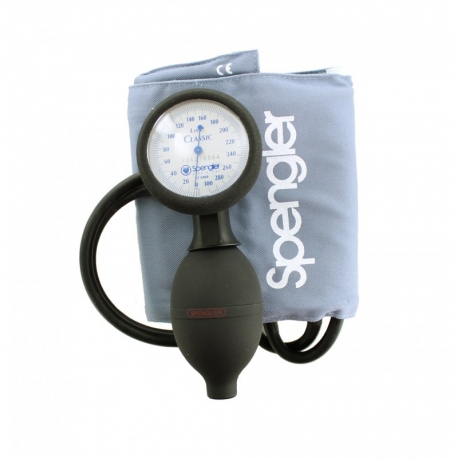 [657] Tensiomètre Lian® Classic avec brassard velcro coton gris Adulte (M) Spengler 519011