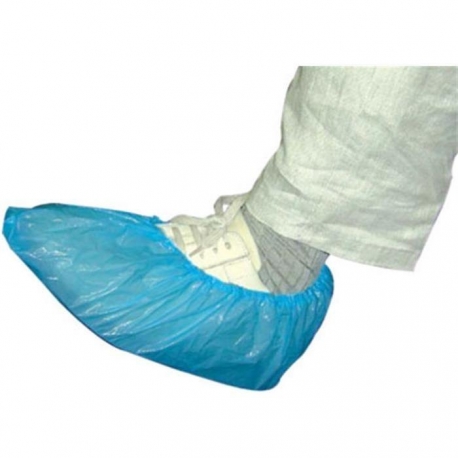 [443] 100 Surchaussures Bleu Polyethylene