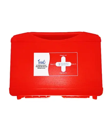 [100] Trousse de secours rouge vide 24 x 18 x 5 cm